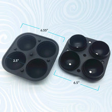 Load image into Gallery viewer, 2.5 Inch Giant Ice Ball Mold - Makes Large Sphere Ice Mold Tray Round Ice Cubes Tray for Massive Sized Whiskey Ice Balls or Make Hot Chocolate Bombs