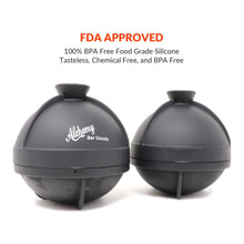 Load image into Gallery viewer, Ice Ball Mold - 2.5 inch Round Sphere Large Silicone Ice Cube Tray, BPA Free Non-Toxic - Easy to Fill Molds that make Massive Sized Whiskey Ice, for Cocktails & All Beverages (Pack of 2)