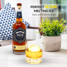 Load image into Gallery viewer, Ice Ball Mold - 2.5 inch Round Sphere Large Silicone Ice Cube Tray, BPA Free Non-Toxic - Easy to Fill Molds that make Massive Sized Whiskey Ice, for Cocktails & All Beverages (Pack of 2)