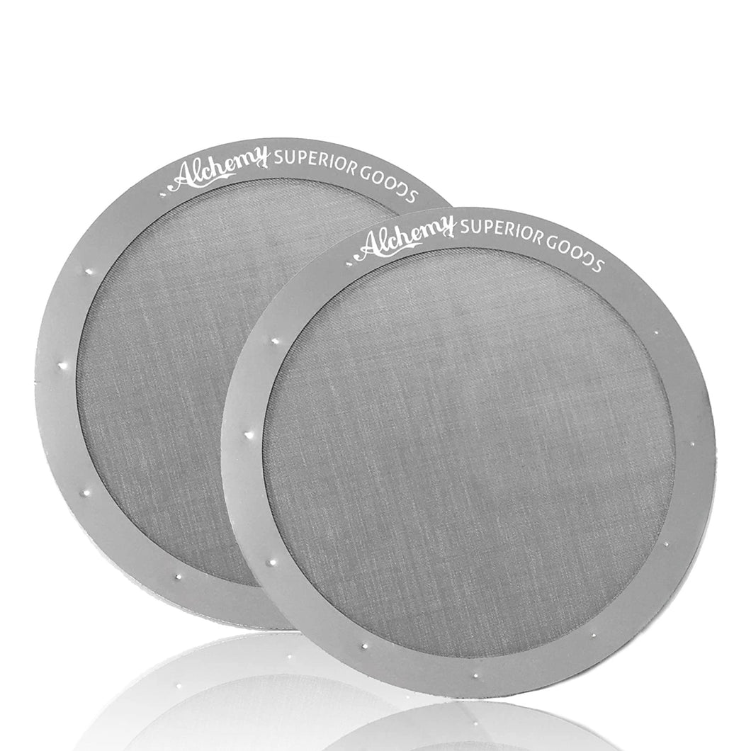 Stainless Steel Mesh Filters - (Pack of 2) Premium Filter Washable & Reusable Micro-Filters - Compatible with AeroPress Coffee Maker