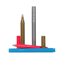 Load image into Gallery viewer, Wine Markers - Pack of 5 Wine Glass Marker Pens Metallic Colors Best Wine Charm Alternative - No Smearing & Fast Drying -Fun Wine Accessories