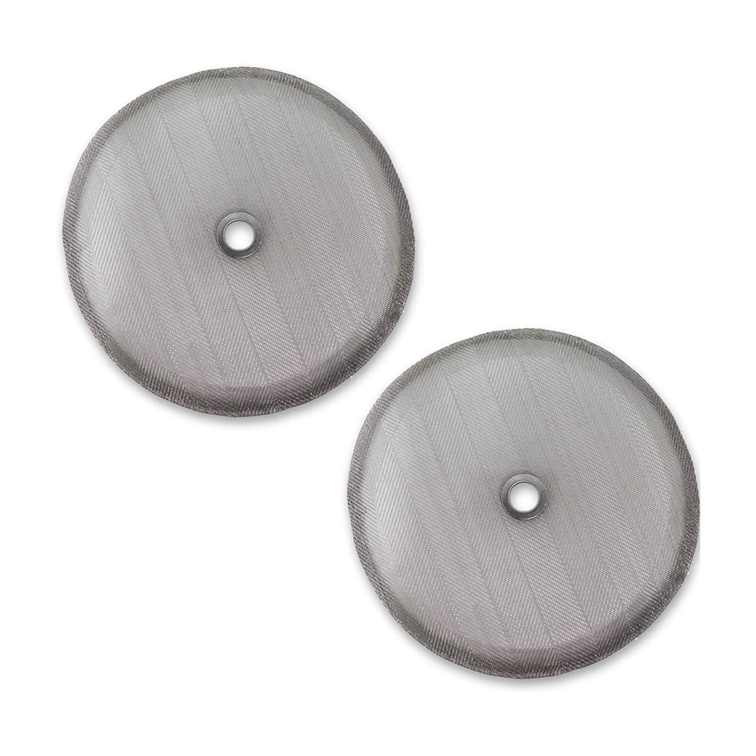 Replacement French Press Filter Screens - (Pack of 2) Universal 4” Diameter, Food Grade 18/8 (304) Reusable Stainless Steel Coffee Filter Mesh, Compatible with Bodum French Press Coffee Makers