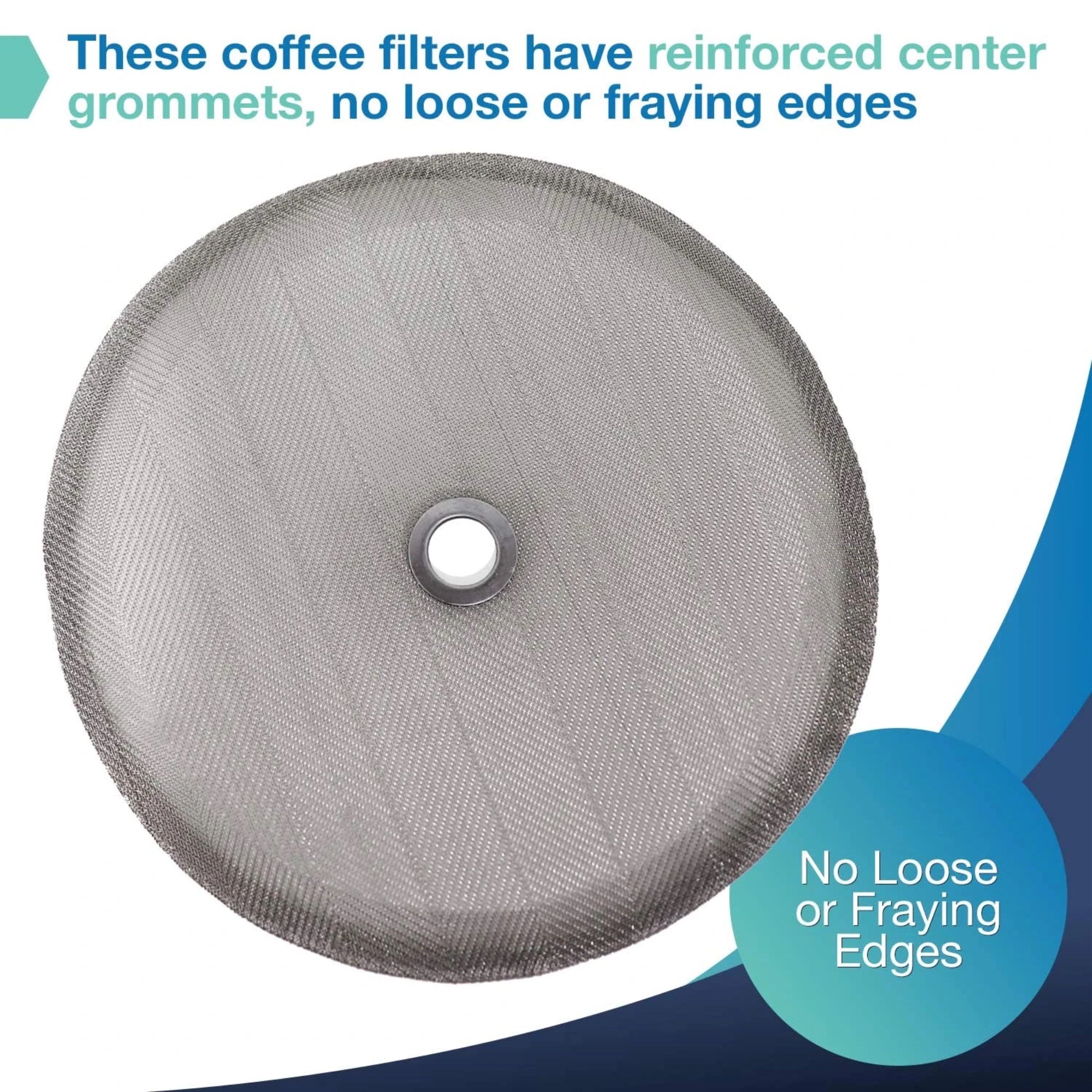 Oggi Reusable Coffee Filters, 4.5 x 3.25, Stainless Steel